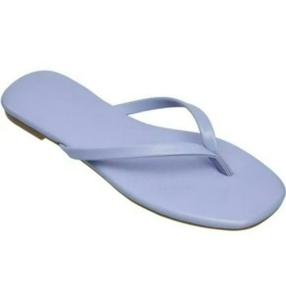 French Connection Shoes - French Connection Morgan Flat Open Toe Thong Flip Flop Sandals Blue/Lila…